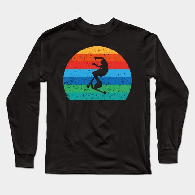 Scooter jump vintage sport gift Long Sleeve T-Shirt by Fantasy Designer